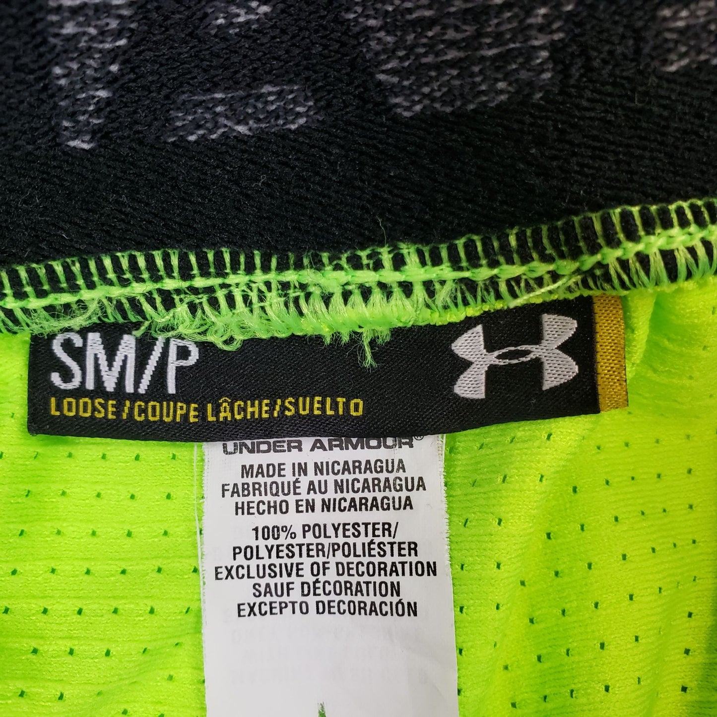 Under Armour Neon Yellow Mesh Activewear Shorts Size Small