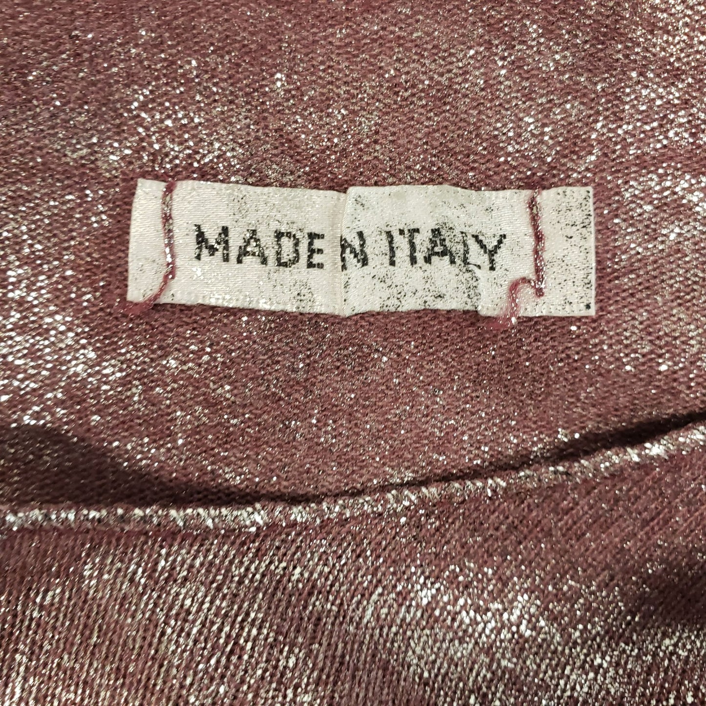 Made in Italy Mixed Media Metallic Top Size Large