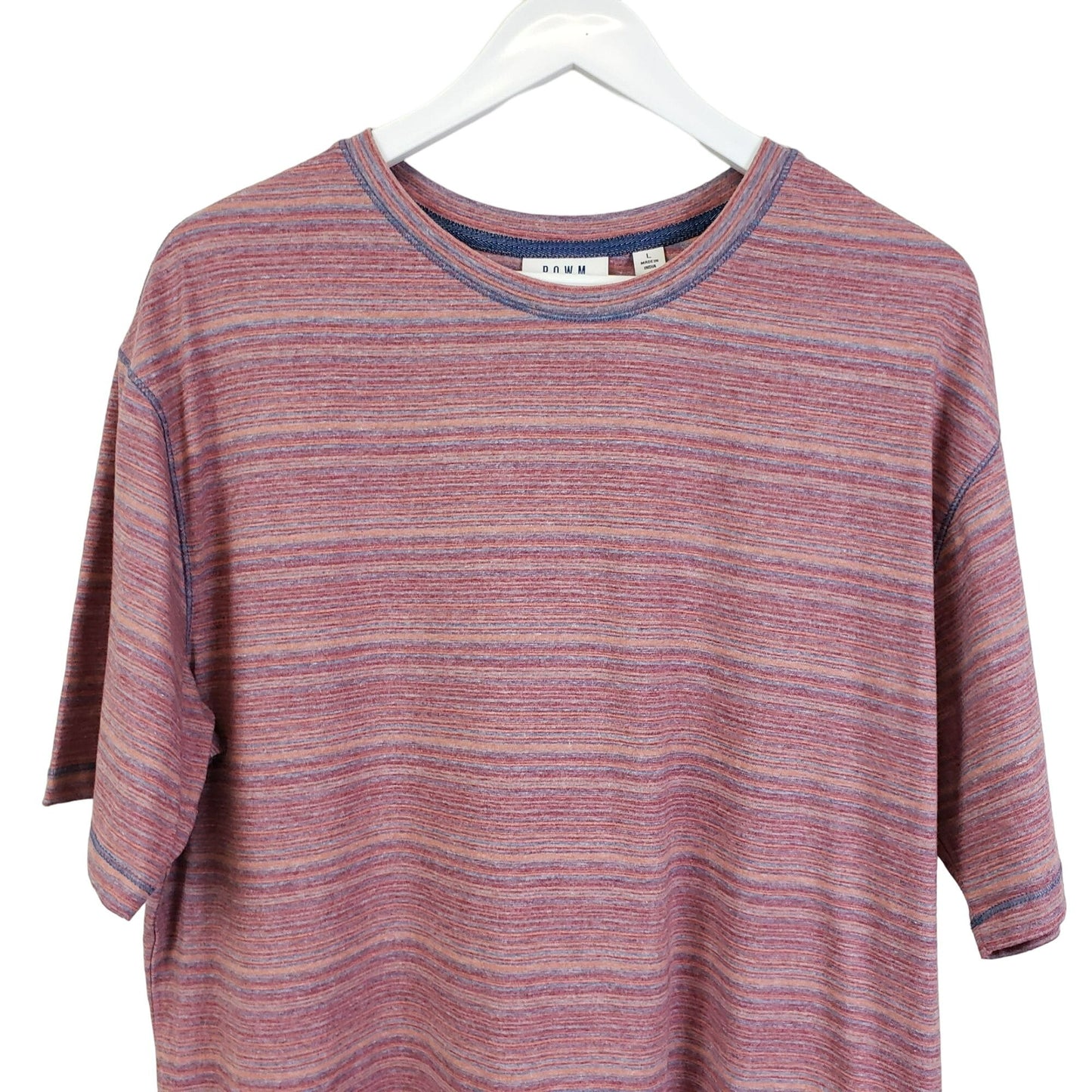 NWT ROWM Striped Short Sleeve T-Shirt Size Large