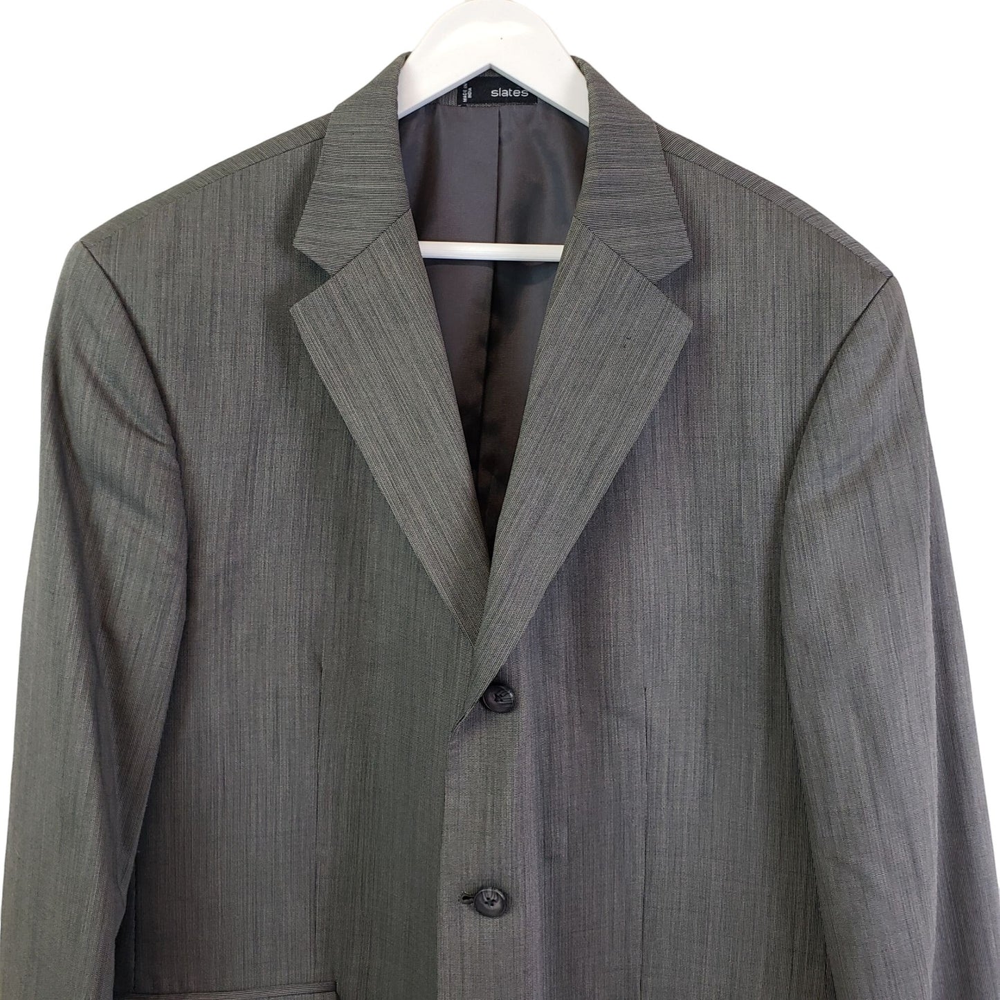Slates Three Button Wool Suit Jacket Size 44R