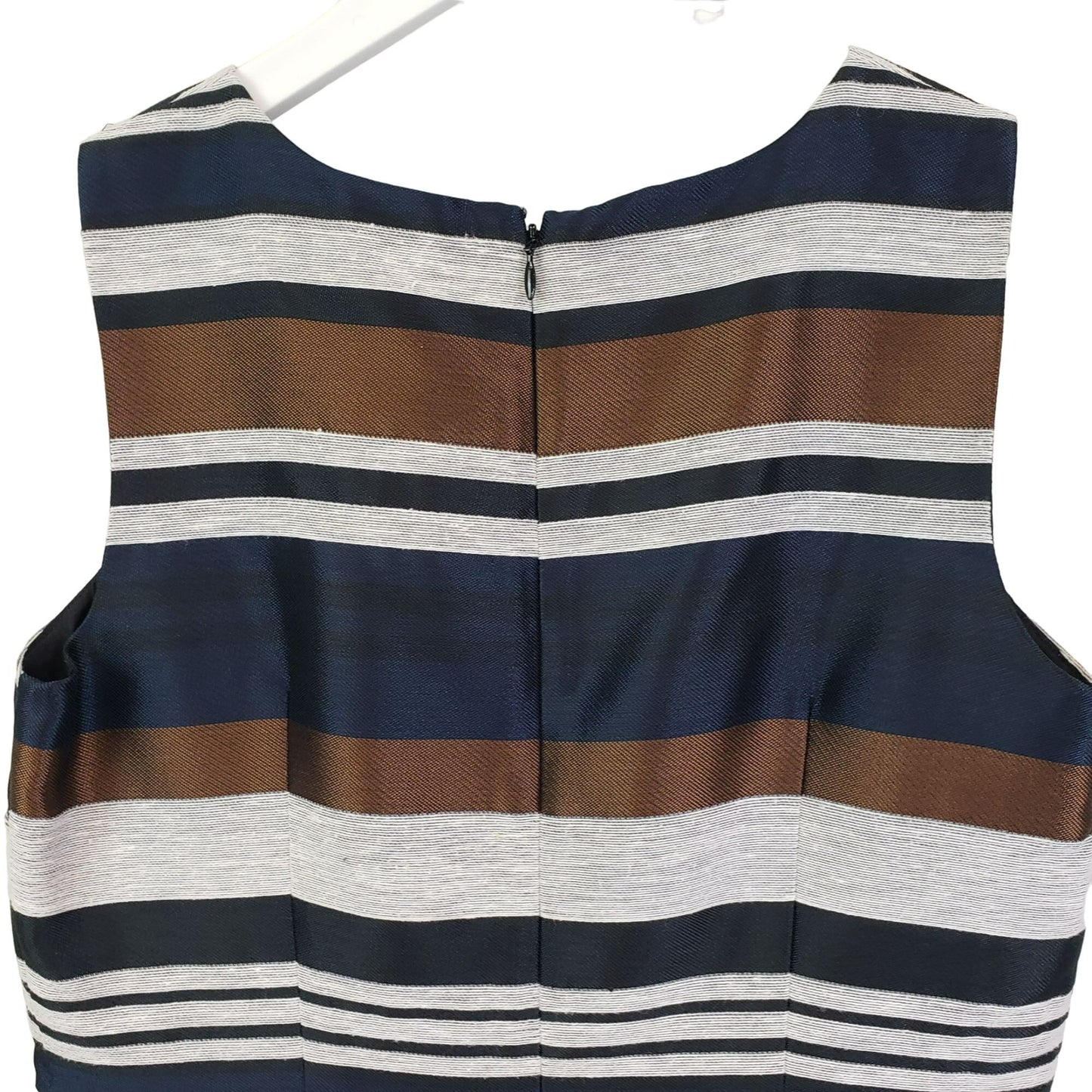 Ann Taylor Linen Blend Striped Sheath Dress Size 2 Petite