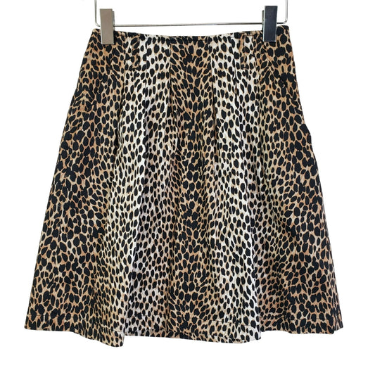 WHBM Leopard Print Circle Mini Skirt Size 00