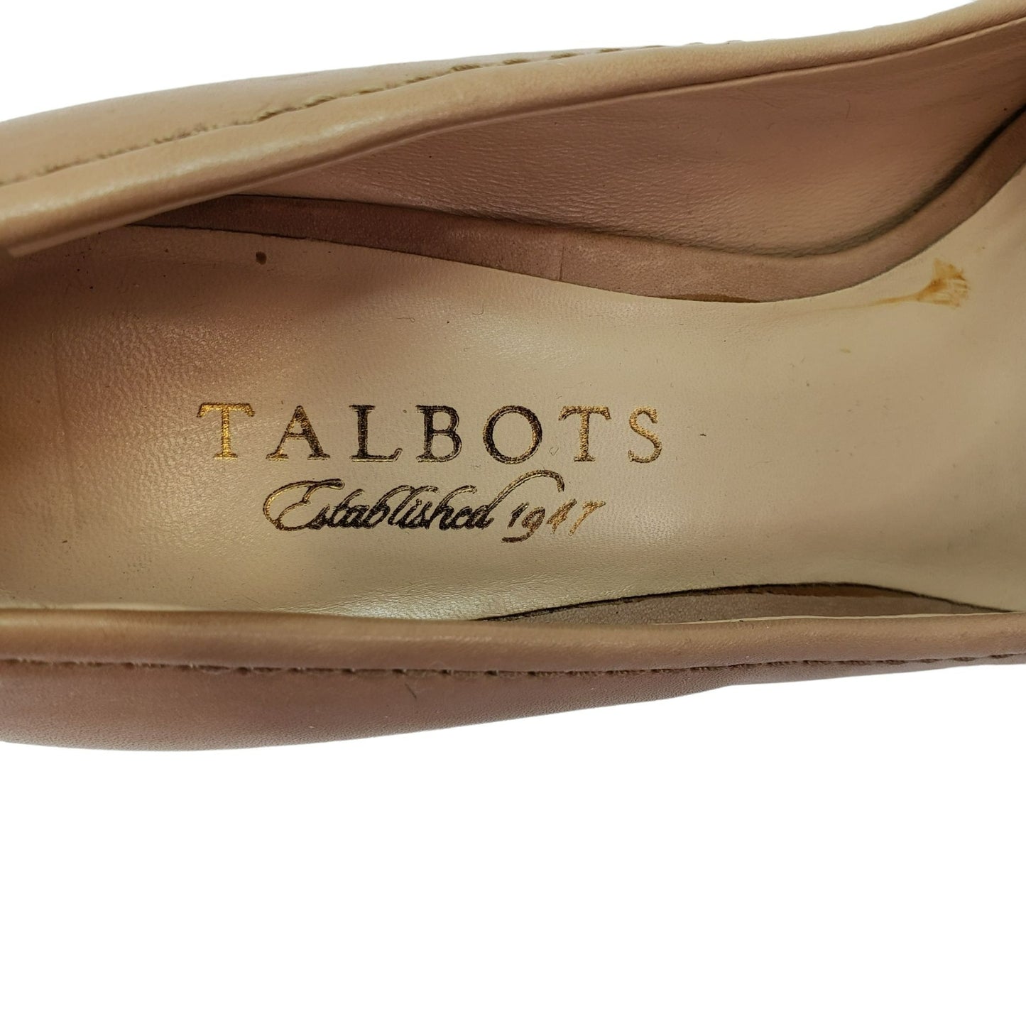 Talbots Leather Platform Bow Peep Toe Heels Size 7