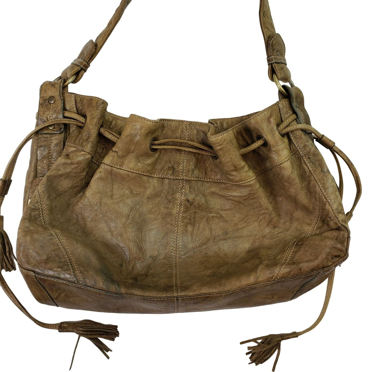 Hayden-Harnett Leather Hobo Handbag Paule Marrot Editions