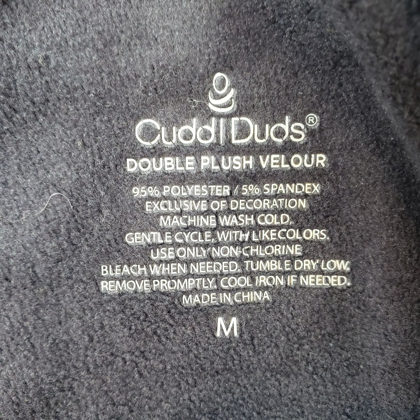 Cuddl Duds Double Plush Velour Leggings Size Medium