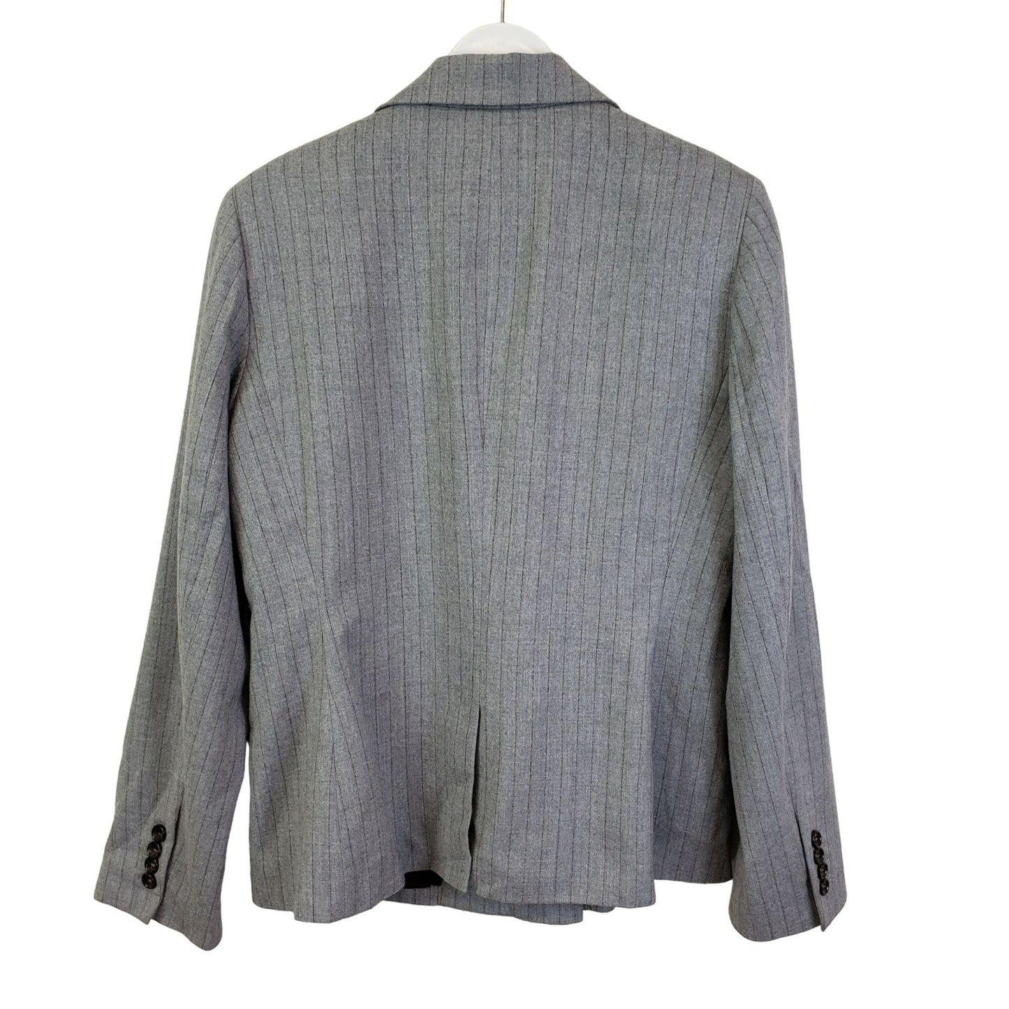Talbots Wool Blend Pinstripe Two Button Blazer Jacket Size 12