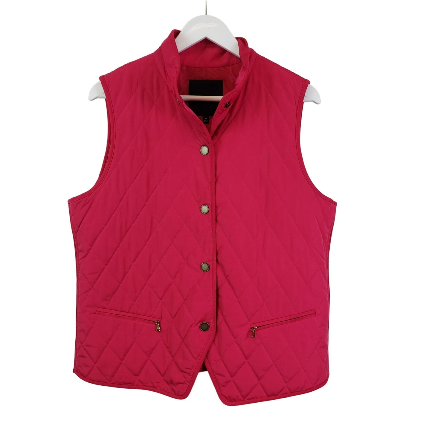 Talbots Mixed Media Wool Blend Quilted Vest Size Medium