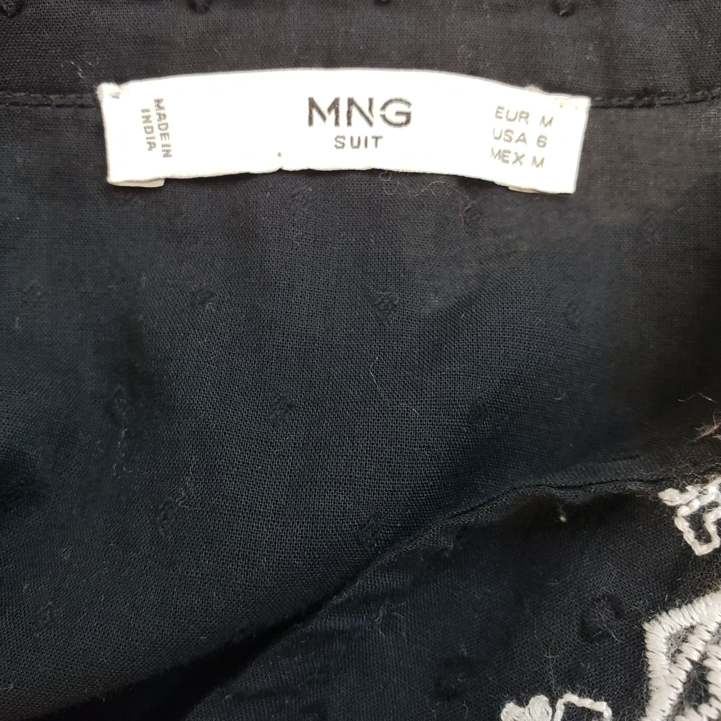 MNG Mango Swiss Dot Peasant Midi Dress with Ruffle Sleeves Size 6