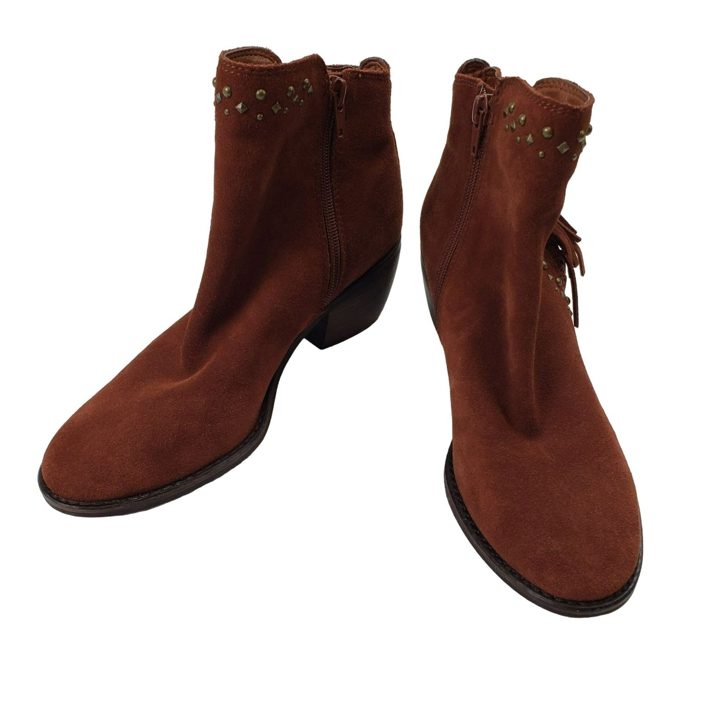 Lucky Brand Kaarina Suede Leather Ankle Boots Size 7.5