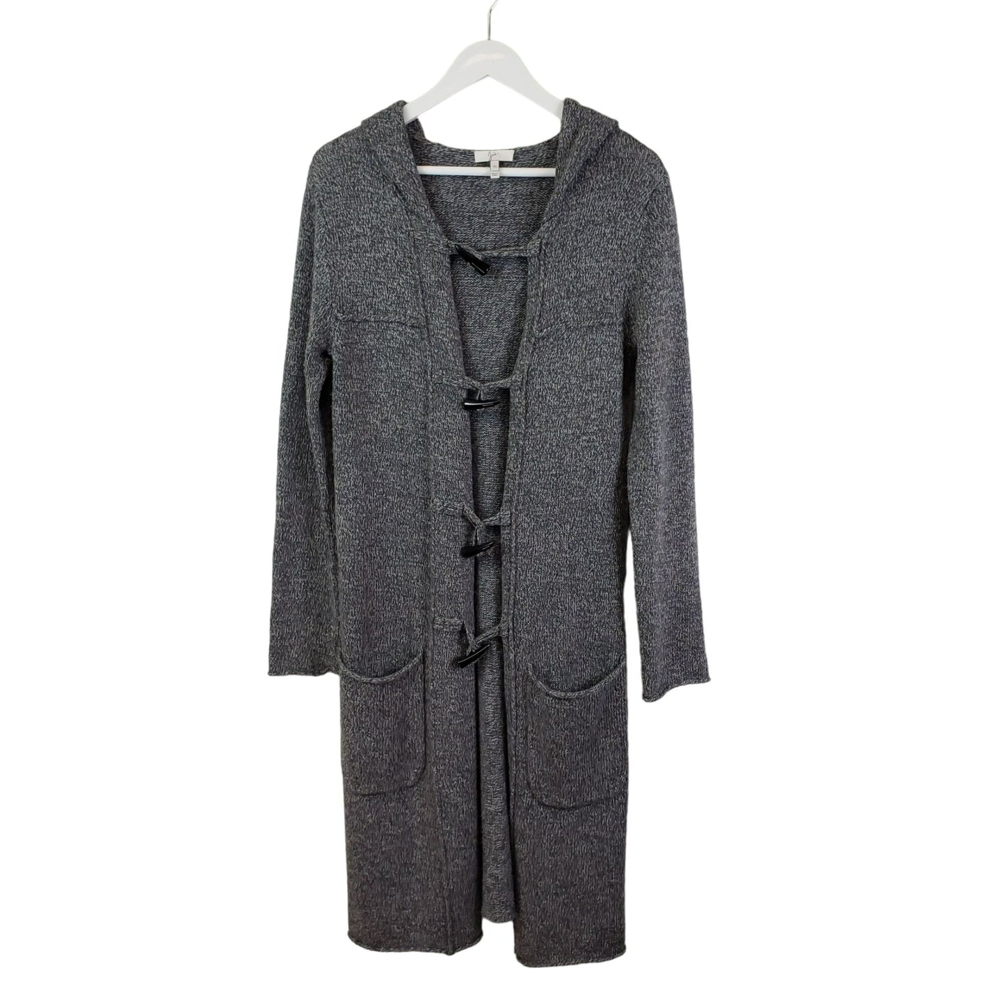 Joie Wool & Cashmere Blend Toggle Longline Hooded Cardigan Sweater Size XS