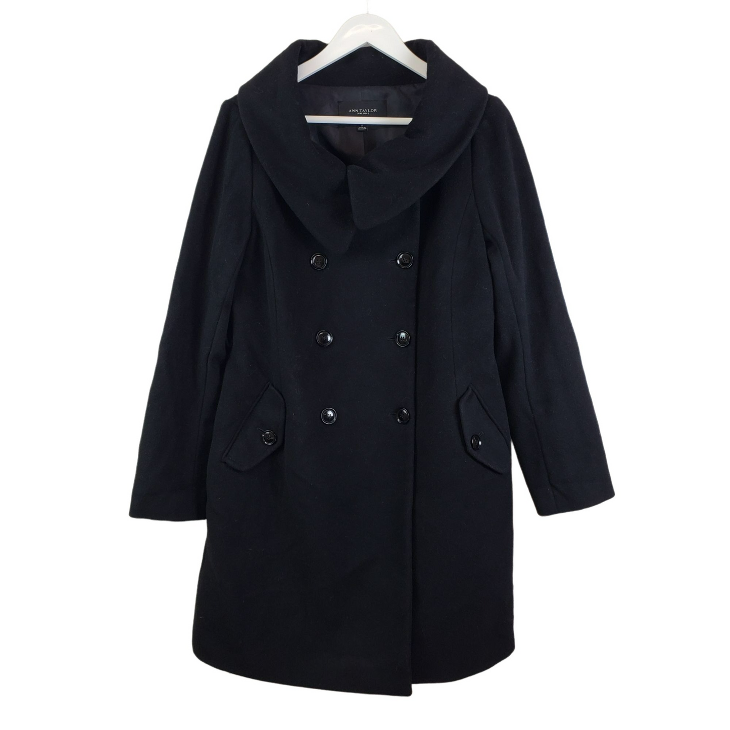 Ann Taylor Wool Blend Peacoat Size Small *Missing Belt*