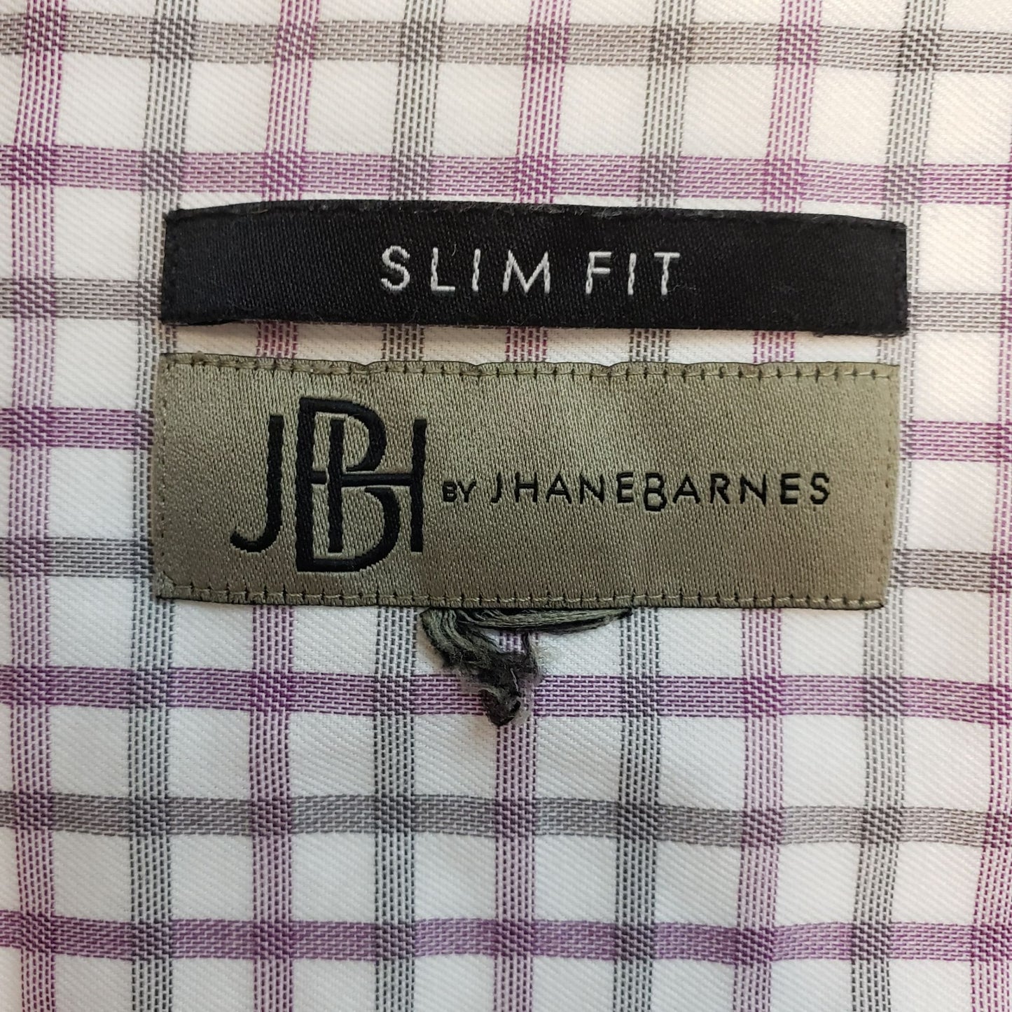 Jhane Barnes Slim Fit Checked Flip Cuff Button Down Shirt Size 2XL (est)