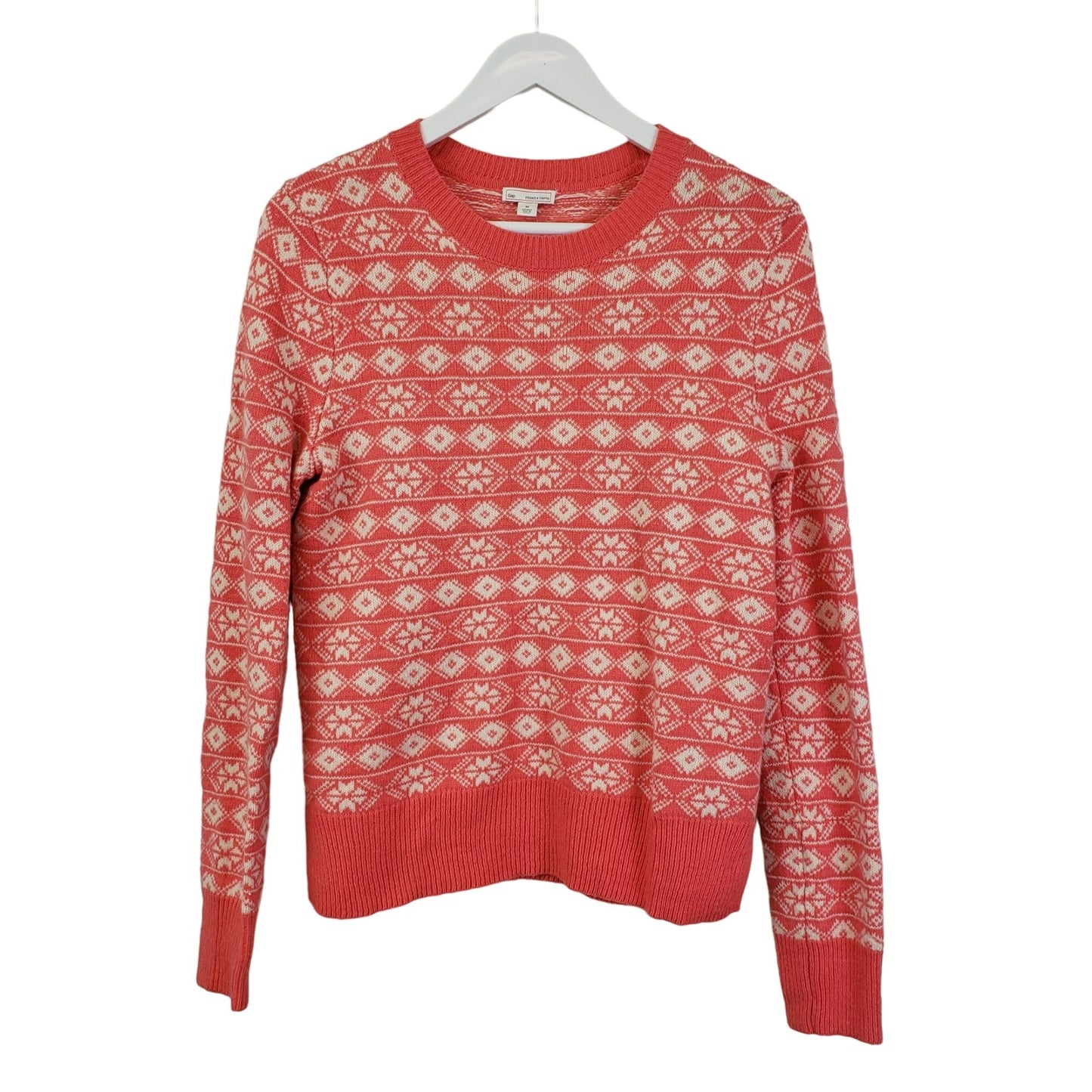 NWT Gap Wool Blend Snowflake Print Sweater Size S/M