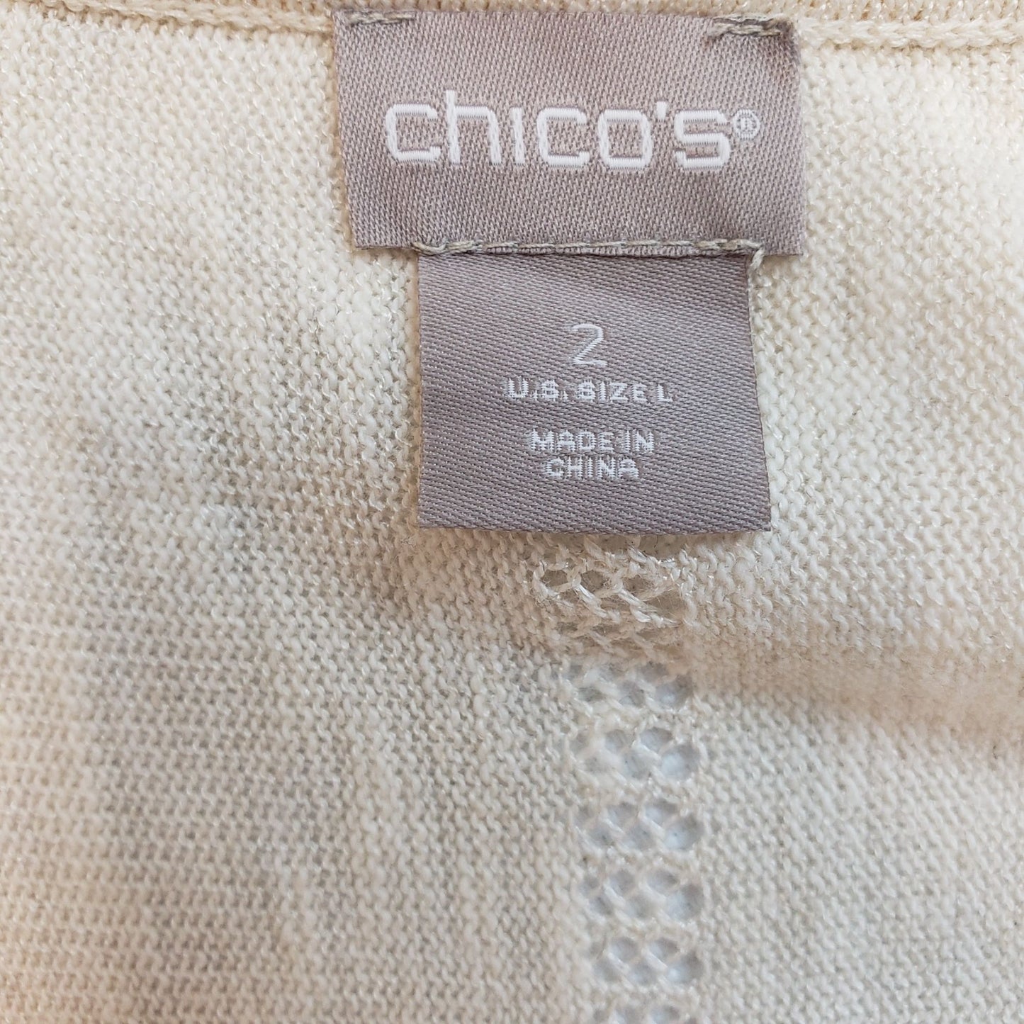 Chico's Lightweight Knit Split Hem Tunic Top Size Chico's 2