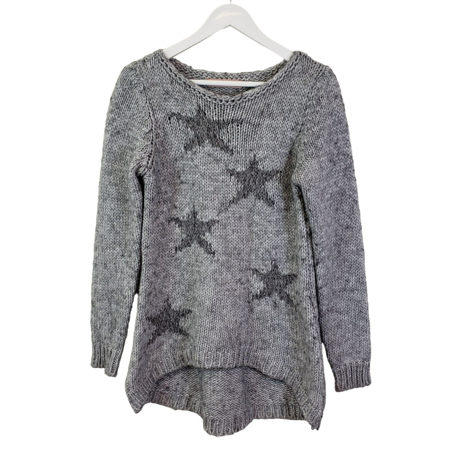 Elsamanda Wool & Alpaca Blend Star Print Sweater Size Large