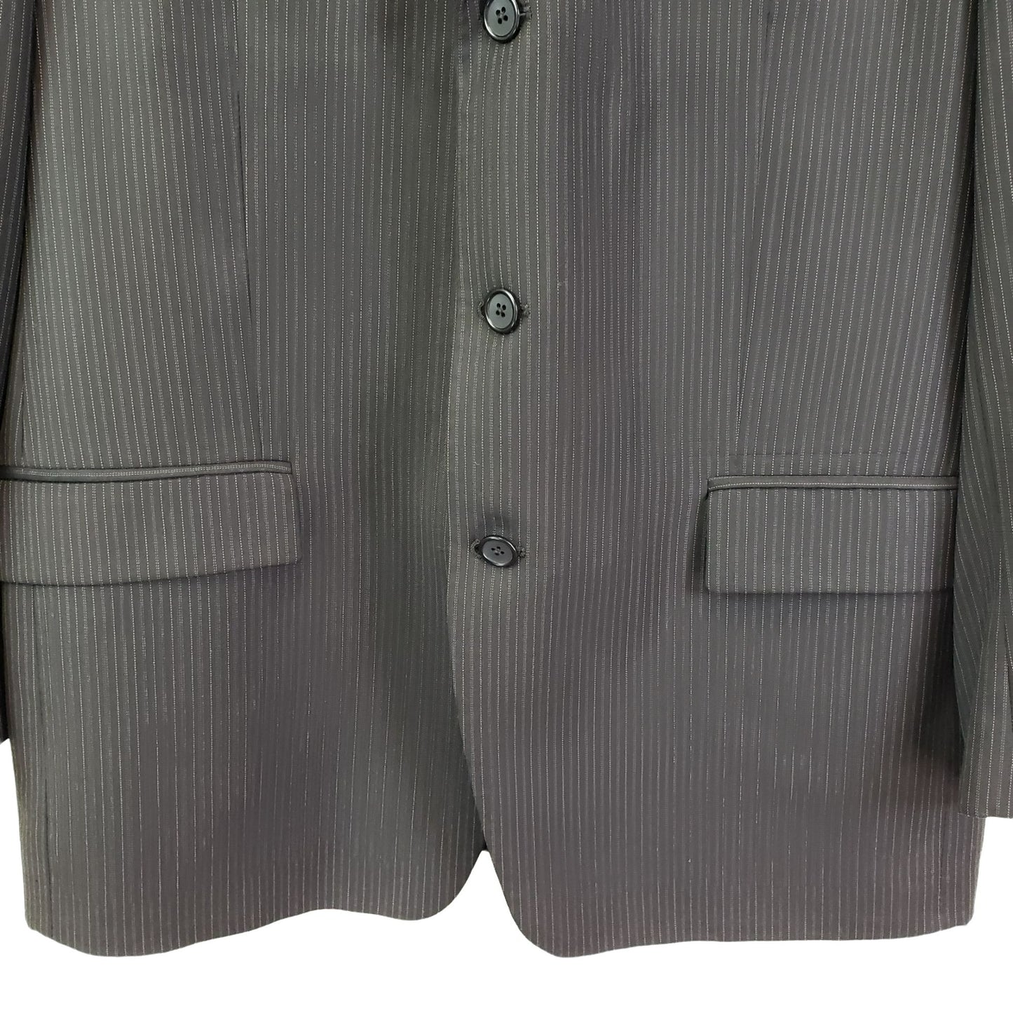 Calvin Klein Wool Pintstripe 3 Button Suit Jacket Size 44R