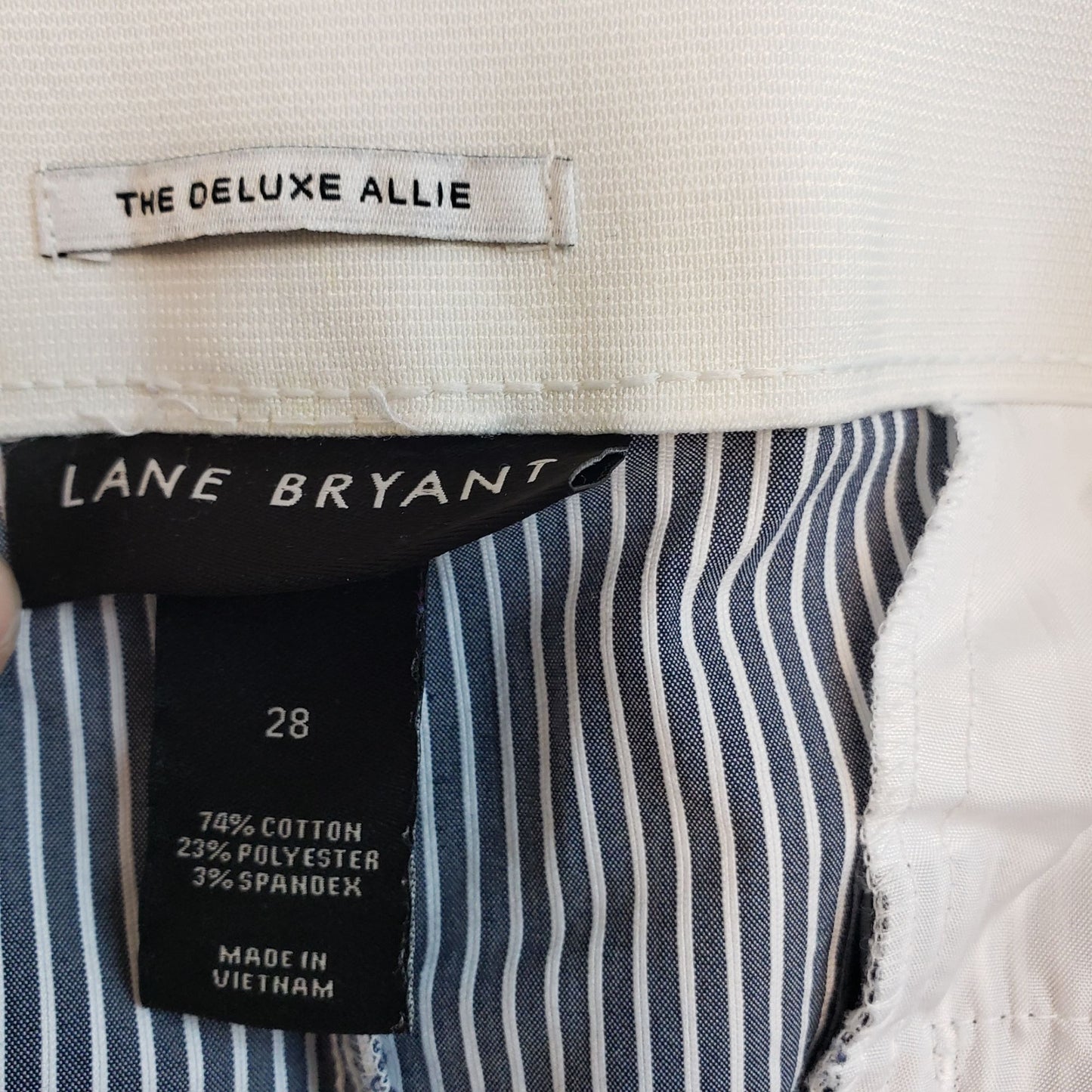 Lane Bryant The Deluxe Allie Striped Capri Pants Size 28