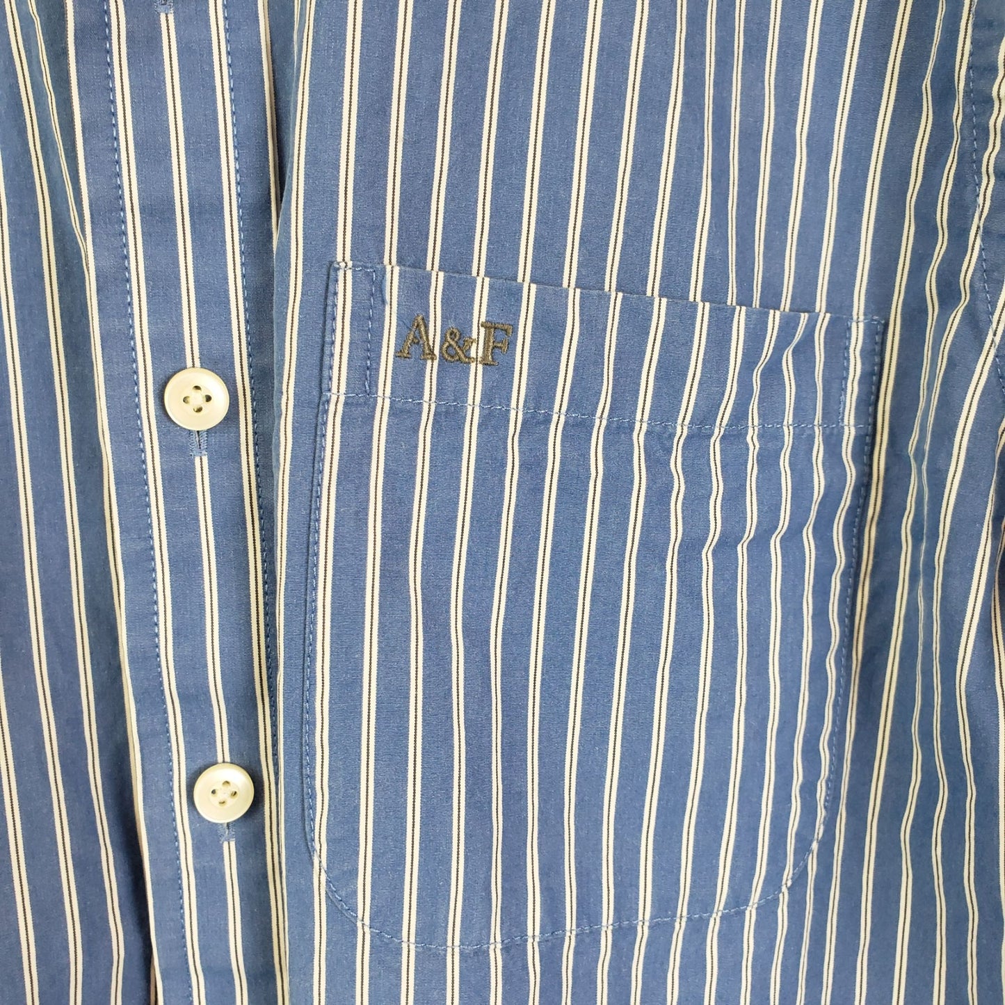 Abercrombie & Fitch Striped Muscle Fit Button Down Shirt Size XXL