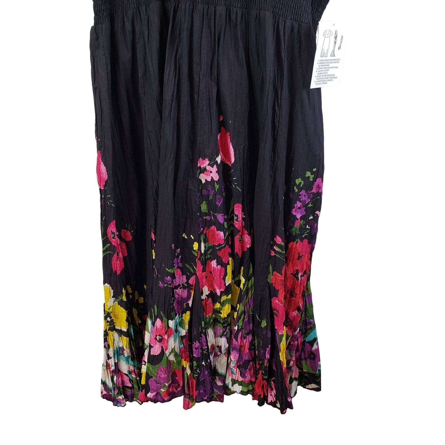NWT Draper's & Damon's Smocked Floral Godet Midi Dress Size 2X
