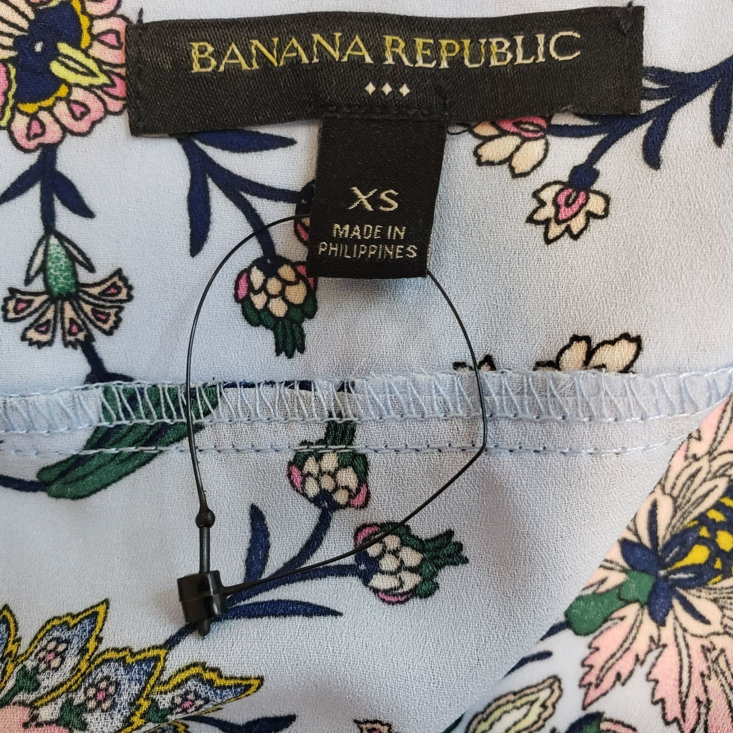 NWOT Banana Republic Factory Floral Square Neck Balloon Sleeve Blouse Size XS