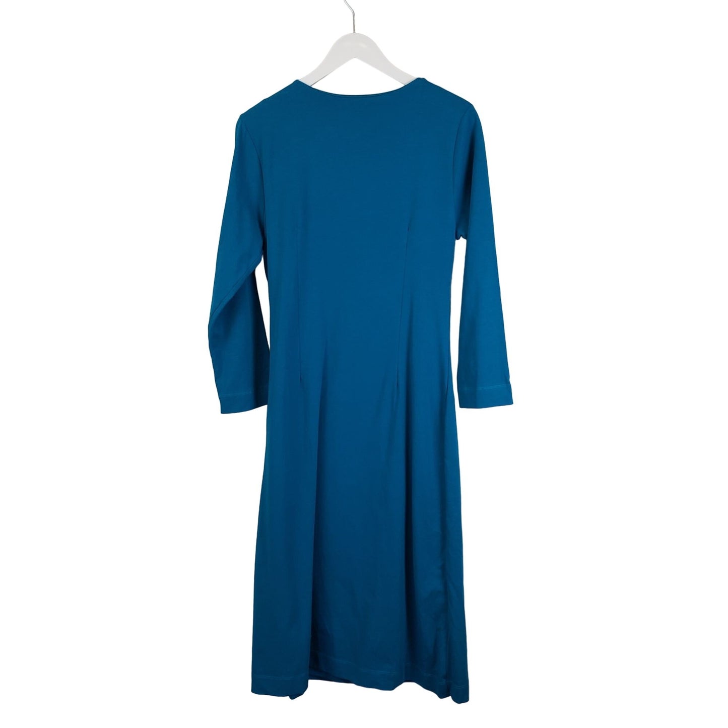 Soft Surroundings Wear Anywhere Lake Blue Faux Wrap Dress Size S Tall