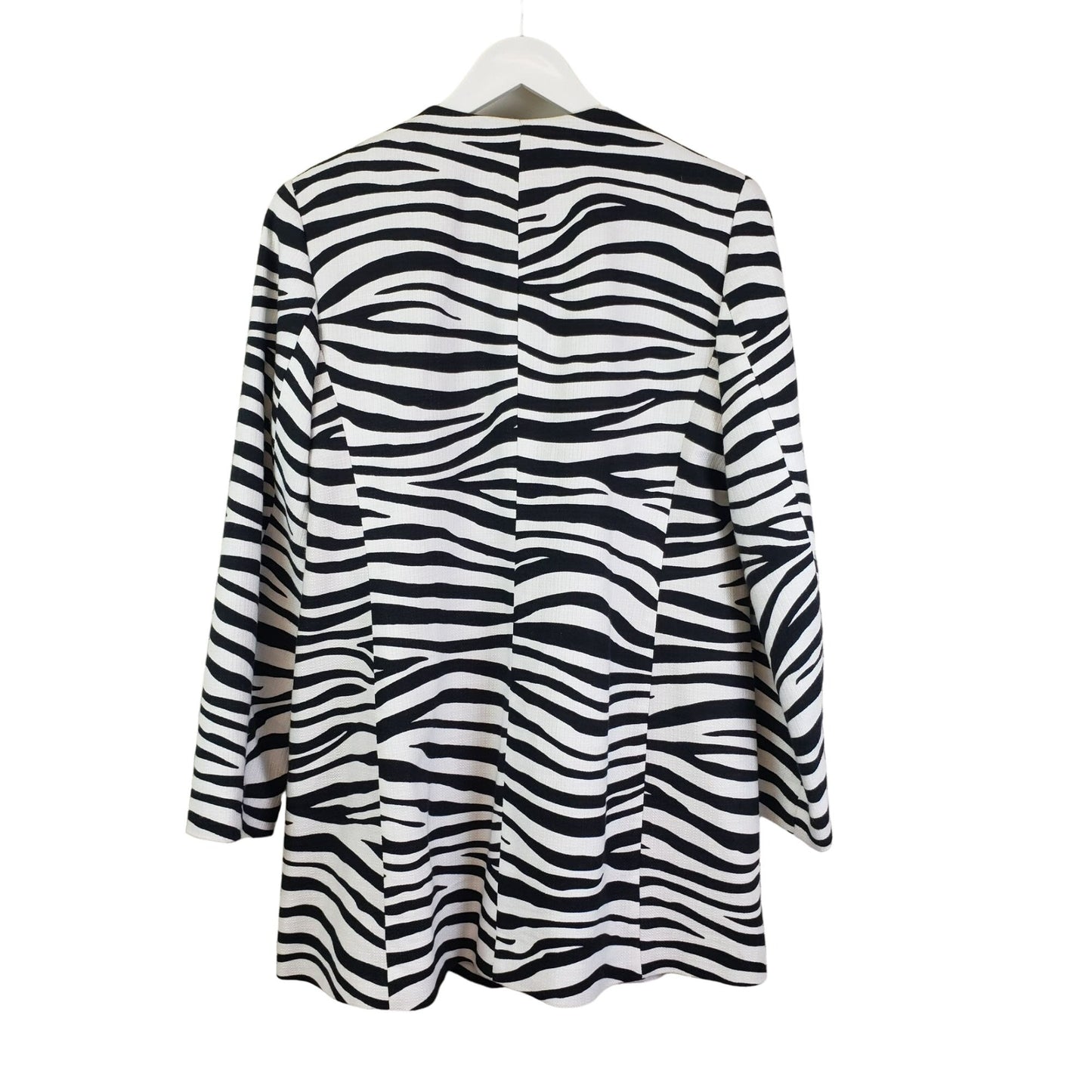 Talbots Petite Zebra Print Snap Front Jacket Size 6P