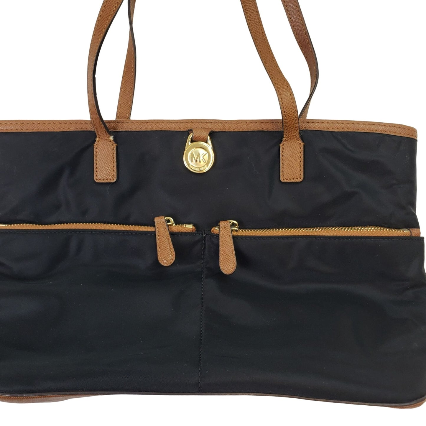 Michael Kors Nylon & Saffiano Leather Trim Satchel Handbag