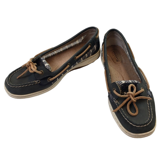 Sperry Top-Sider Angelfish Breton Stripe Mesh Boat Shoe Size 7.5