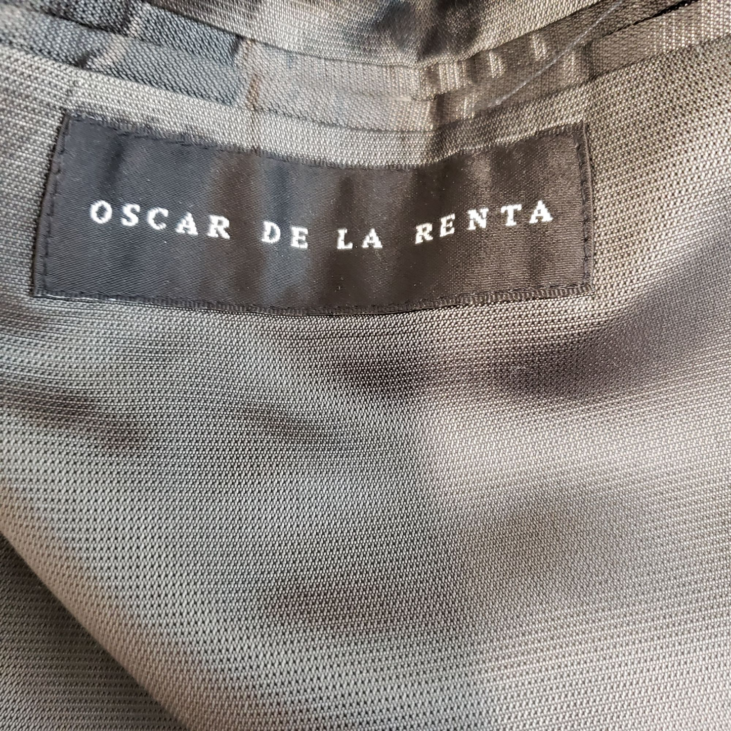 Oscar de la Renta Wool Checked Sport Suit Jacket Size 42L