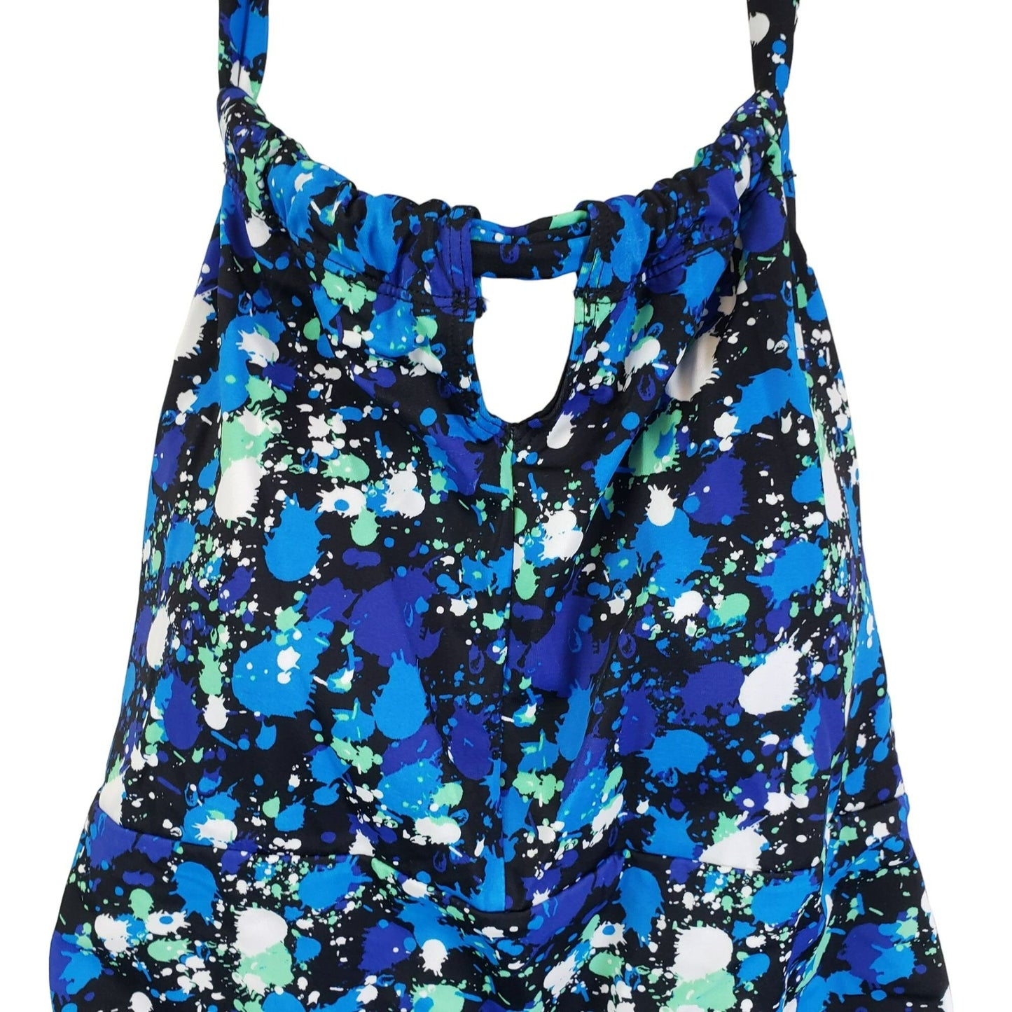 NWT Crane Tummy Toning One Piece Splatter Print Swimsuit Size XL