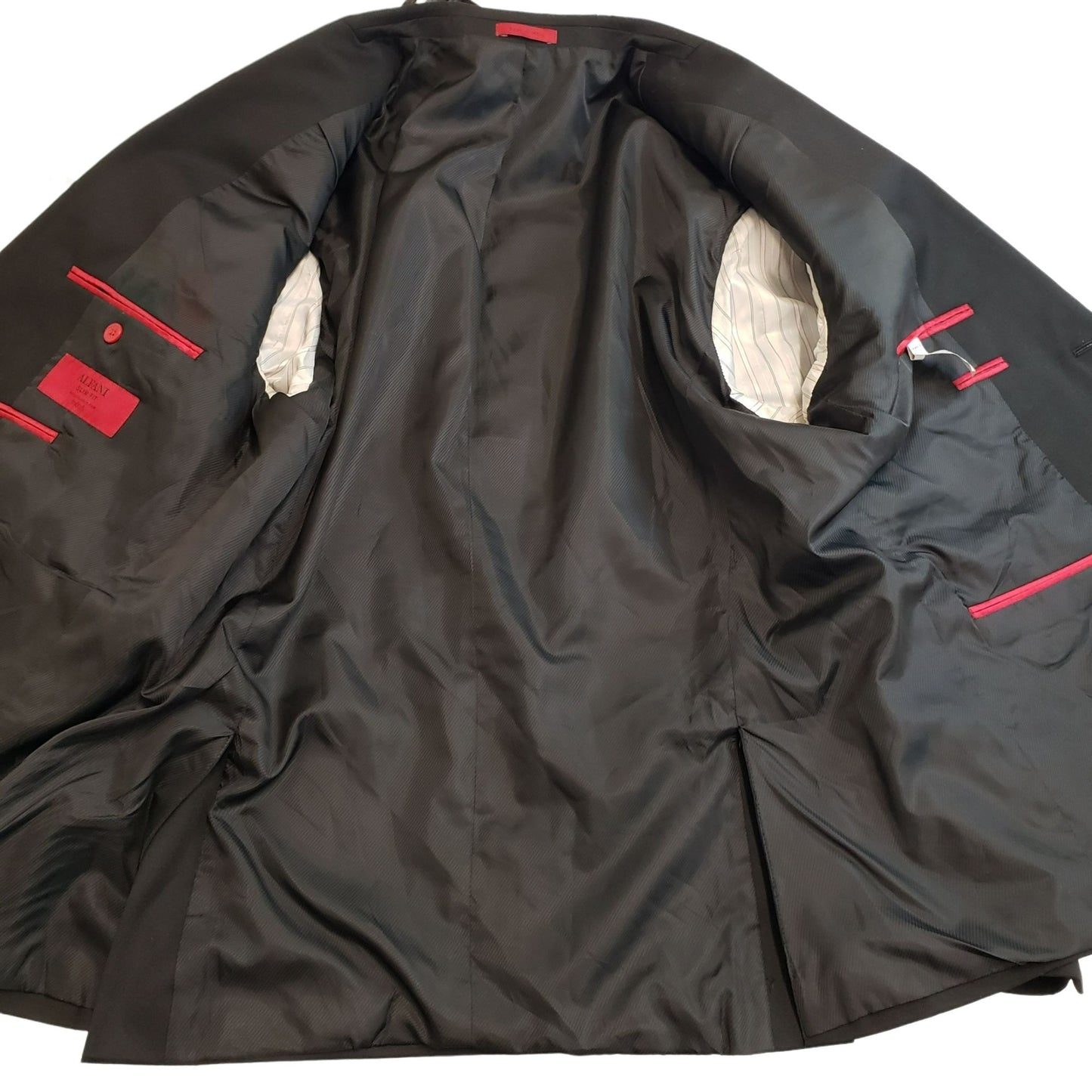 Alfani Slim Fit 2 Button Black Suit Sport Jacket Size 46R