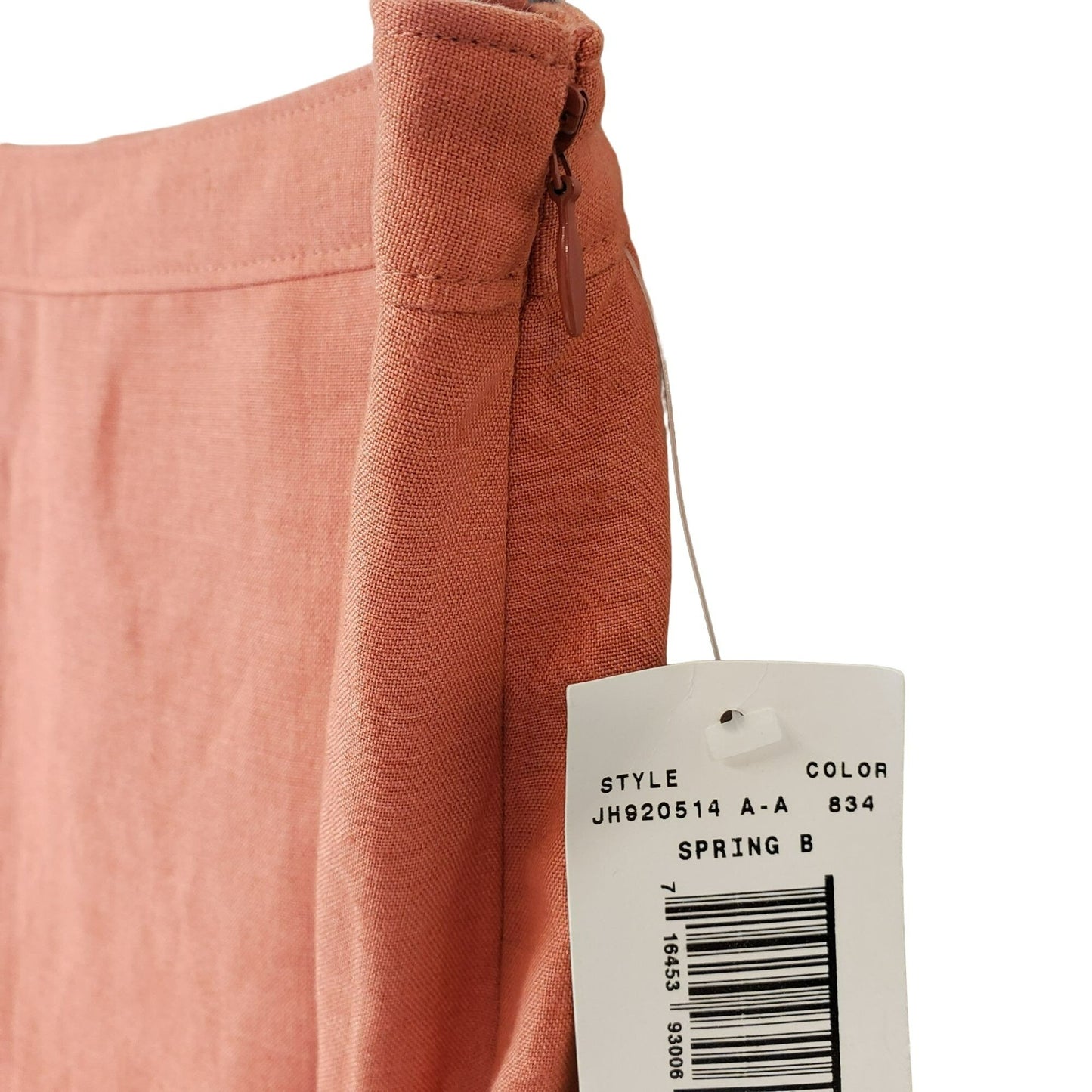 NWT JH Collectibles Linen Blend Faux Wrap Skirt Size 12