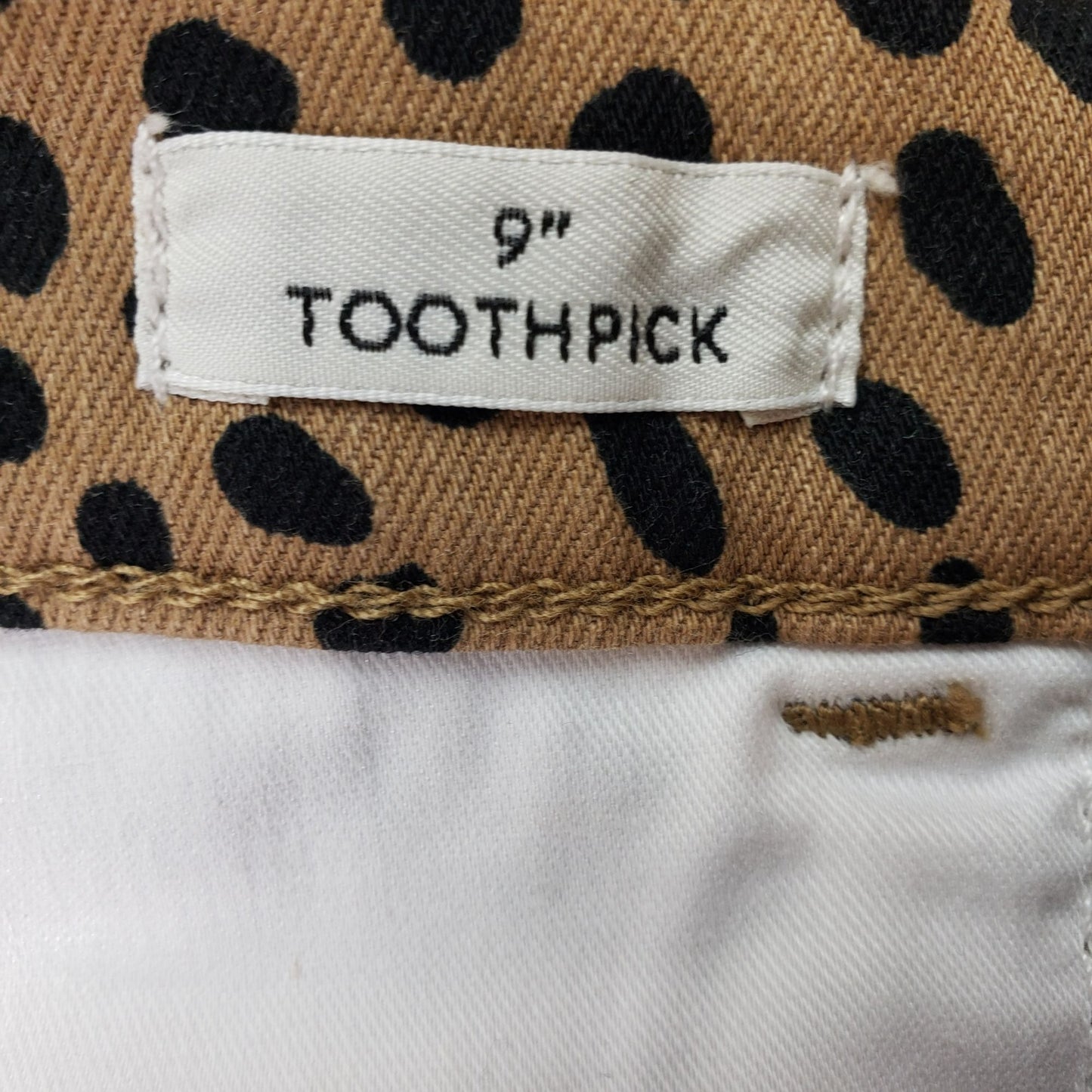 J. Crew 9" Toothpick Skinny Cheetah Print Jeans Size 25