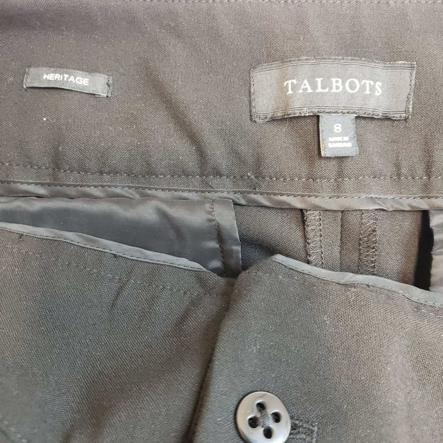 Talbots Heritage Split Hem Dress Pants Size 8