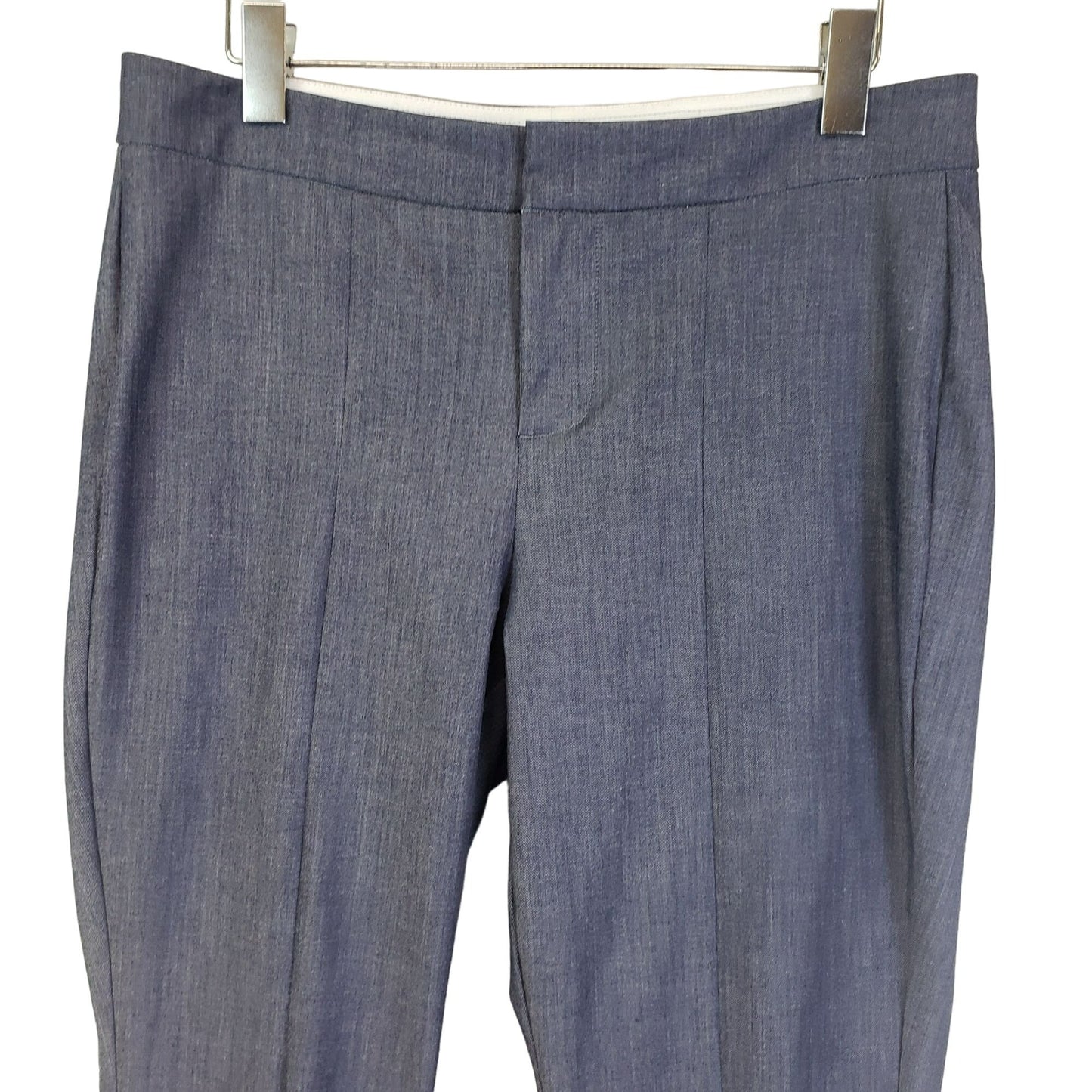 Ecru Heathered Blue Trouser Pants Size 8