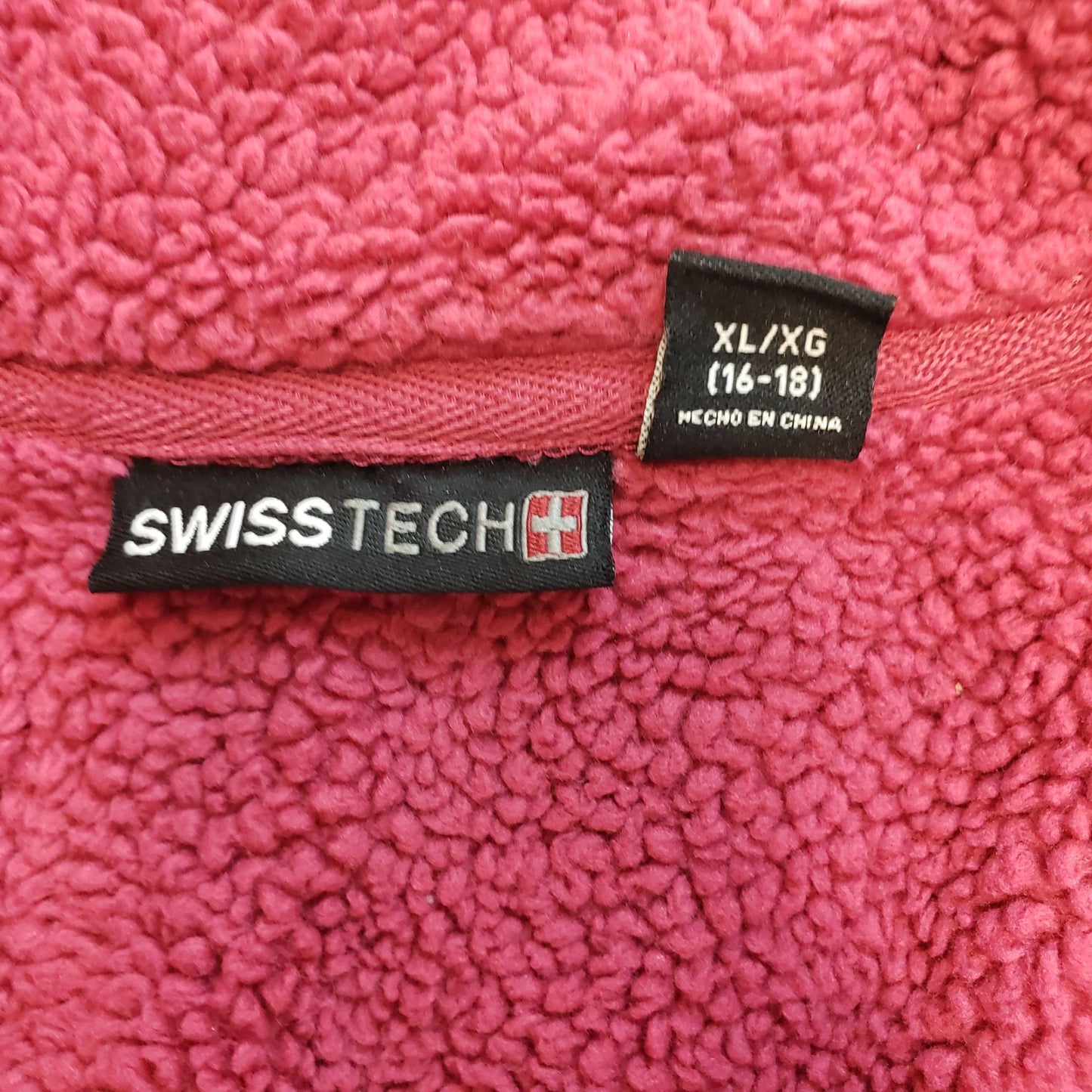 Swiss Tech Fleece-Lined Full Zip Activewear Jacket Size XL