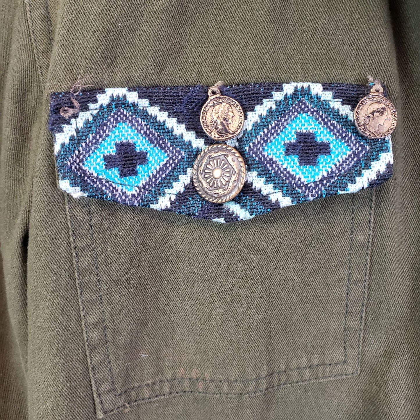 Anthropologie Beautiful Stories Oliva Inka Utility Jacket Size Small