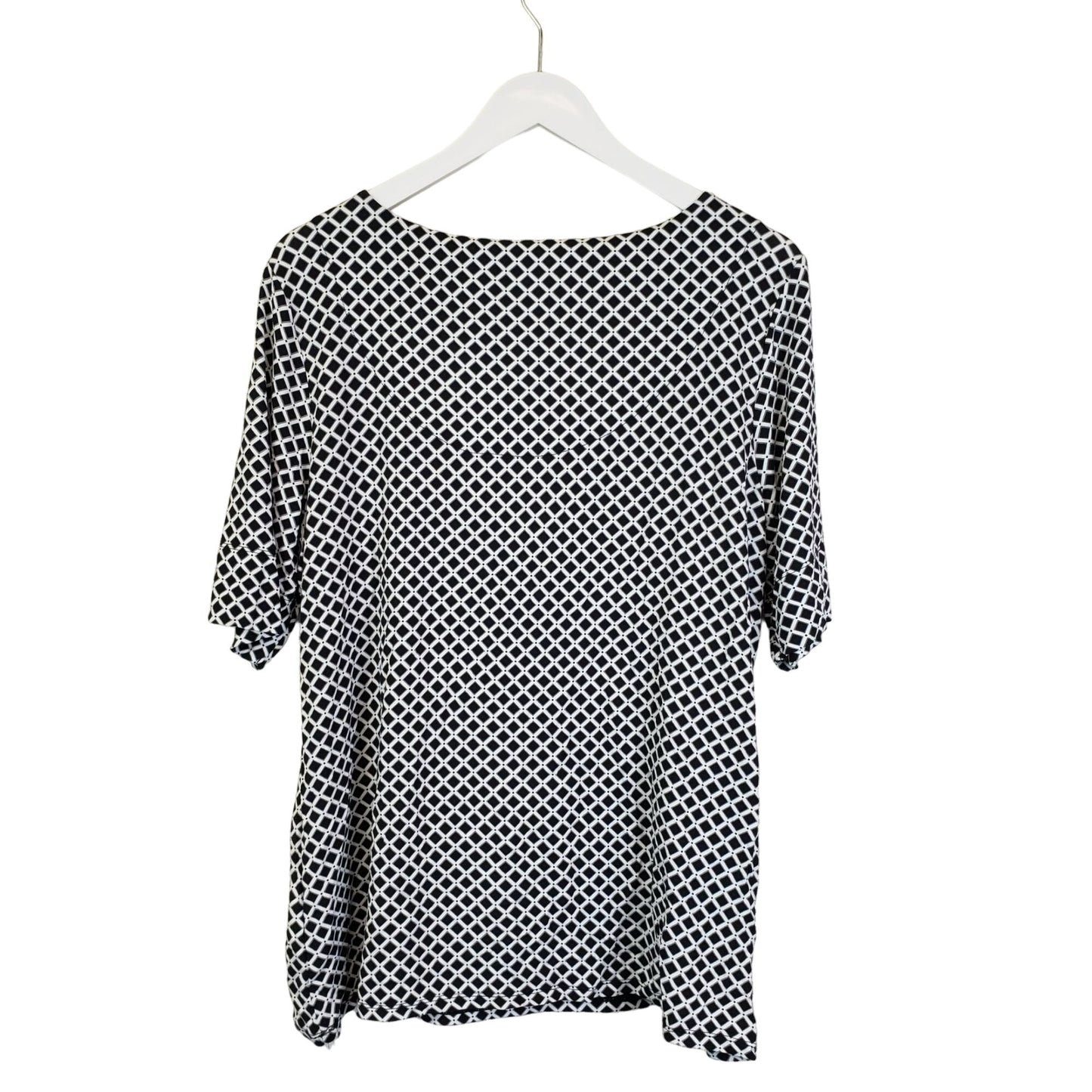 Chico's Diamond Pattern Short Sleeve Top Size Chico's 2