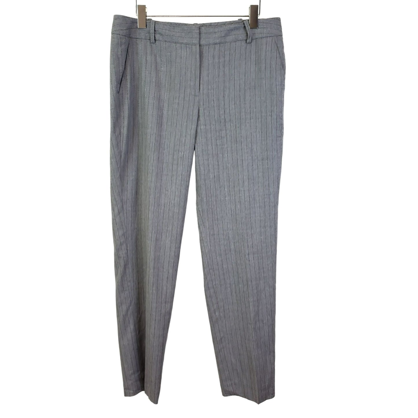 Talbots Wool Signature Fit Blend Pinstripe Trousers Size 10