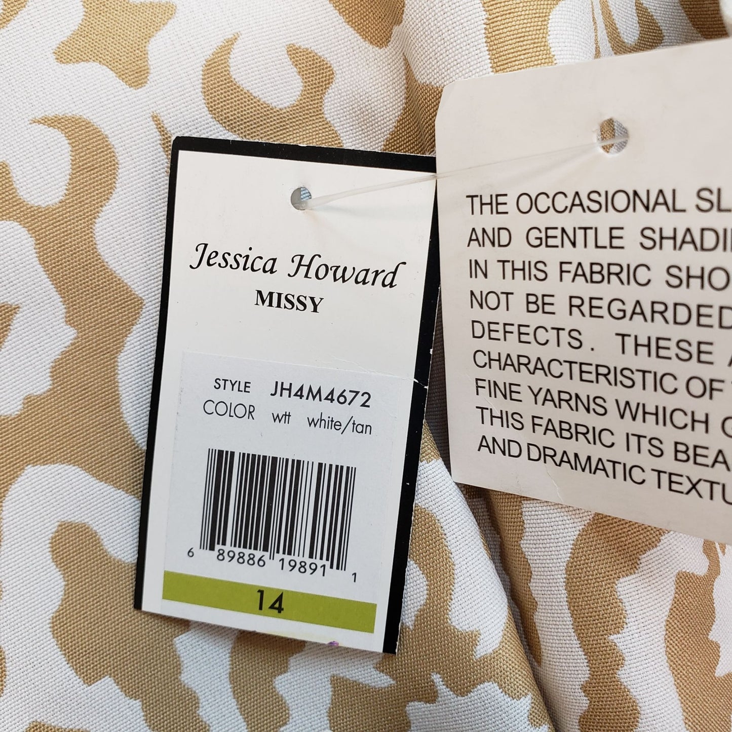 NWT Jessica Howard Mixed Print Sheath Dress Size 14
