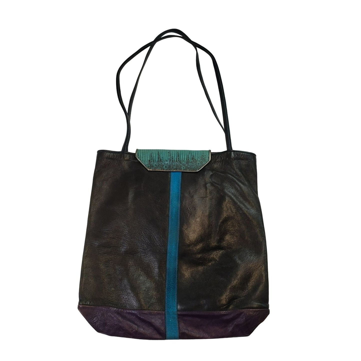 Vintage Ruby Firecat Leather Tasseled Shopper Shoulder Bag