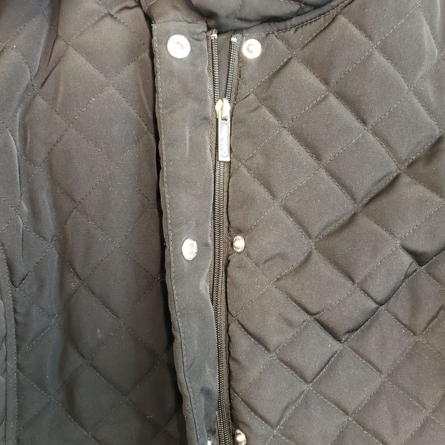 Calvin Klein Quilted Zip Front Jacket Size Large *Missing Hood*