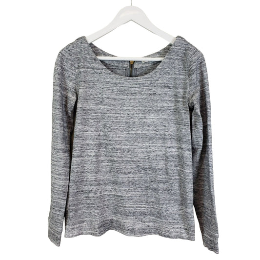 J. Crew Gray Heathered Back Zip Top Size XS