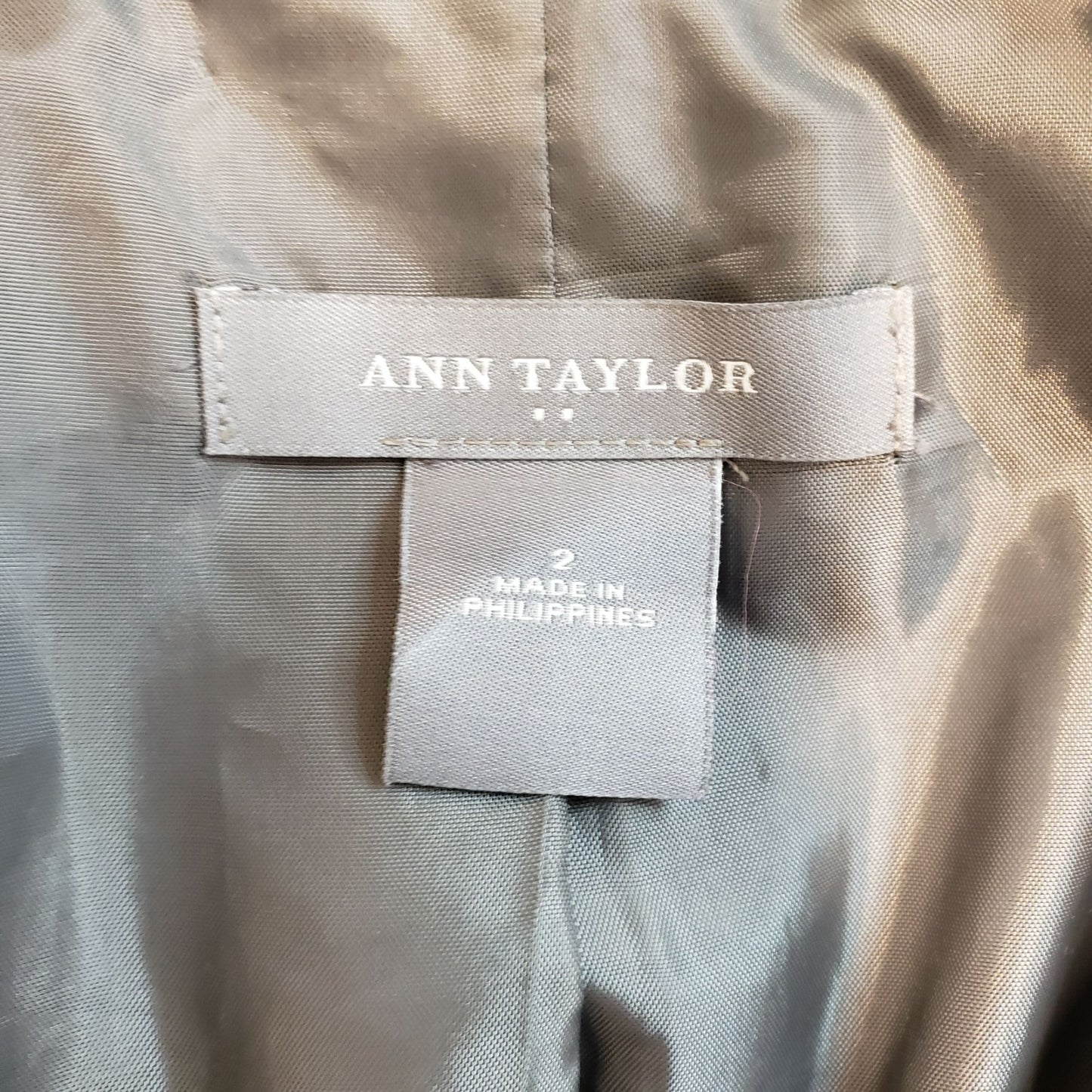 Ann Taylor Pinstripe One Button Blazer Size 2