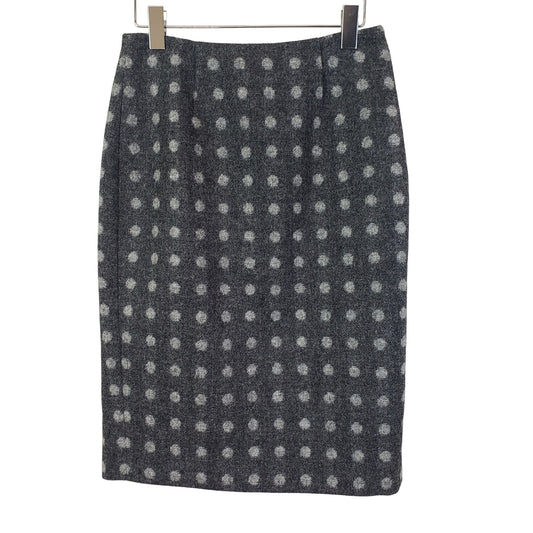 Hobbs 100% Wool Polka Dot Pencil Skirt Size 6