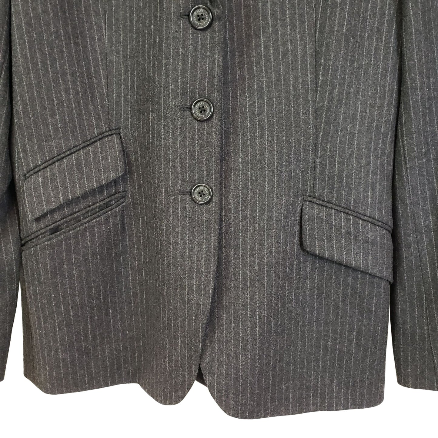 Lauren Ralph Lauren 100% Wool Pinstripe Blazer Jacket Size 10